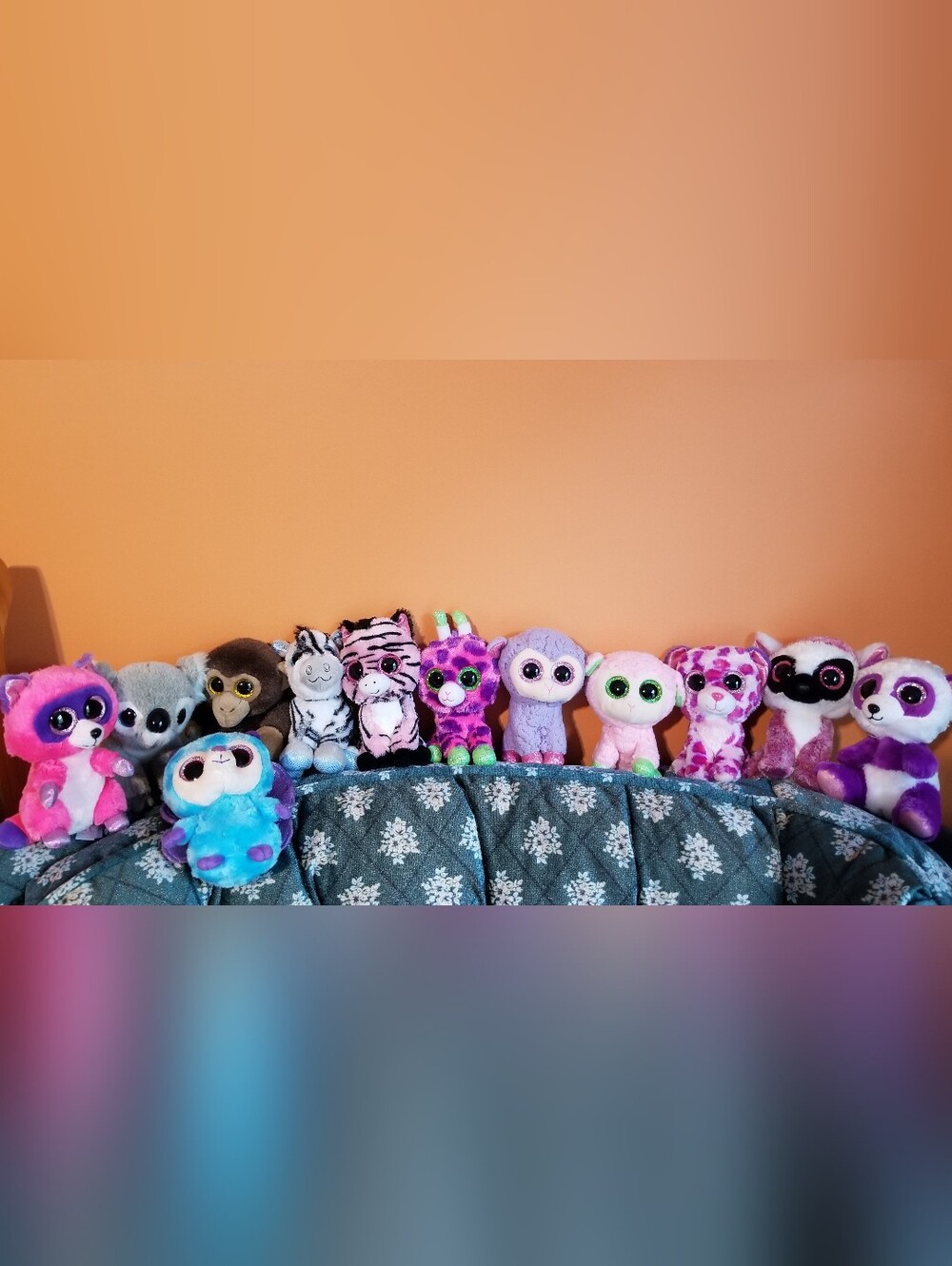 Lot Of Beanie Boos- 11 Benie Boo Brand And 1 Similar Zebra